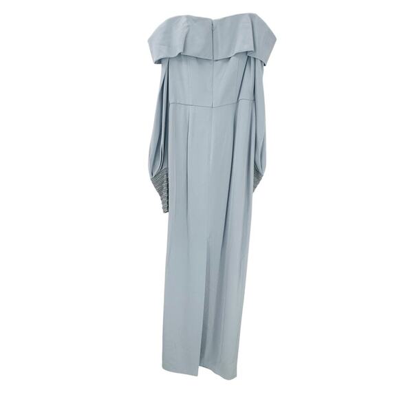 Theia Couture 100% Silk Embellished  Balloon Sleeve Gown Size 6 NWT Retail $1995 - Picture 3 of 11